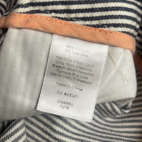 Talbots blue/white stripe cotton skirt women's 6 - Picture 8 of 11